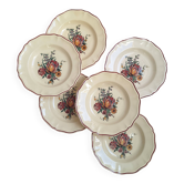 Assiettes creuses Digoin Sarreguemines Modèle Loraine