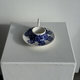 Vintage blue and white hand-held egg cup Poland D13