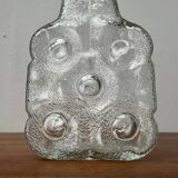 Vintage German glass vase model on the rocks by Lars Hellsten for Walther Glas, 1970s.
