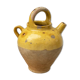 Ancient yellow glazed terracotta jug – South of France – early 10th century