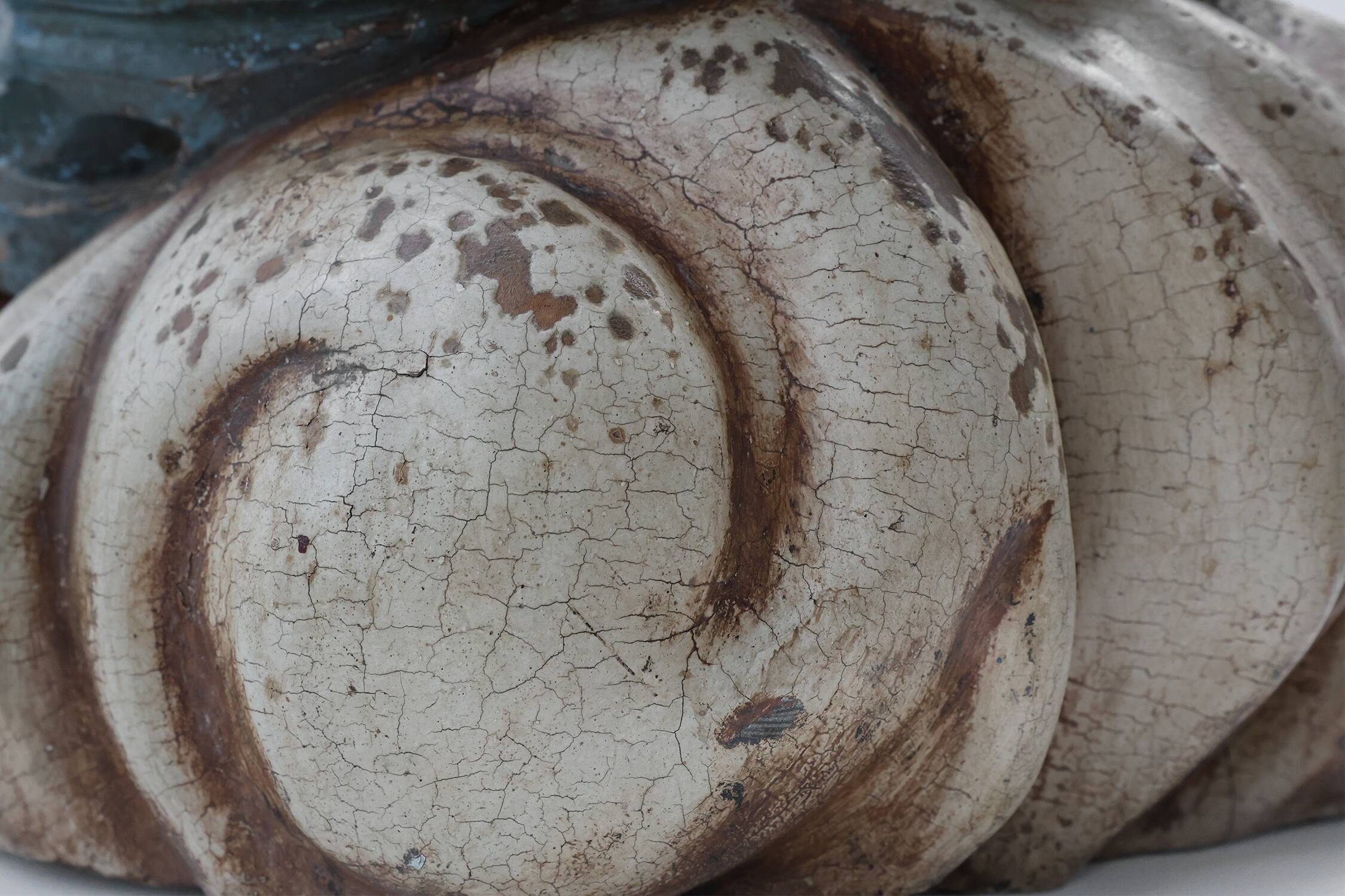 French 18th Century Religious Statue of the Virgin Mary on a cloud