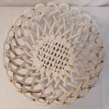 Old woven ceramic basket - Maison Pichon - Uzès 1960