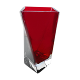 Red Murano glass vase
