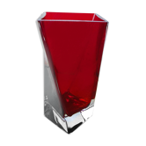 Red Murano glass vase