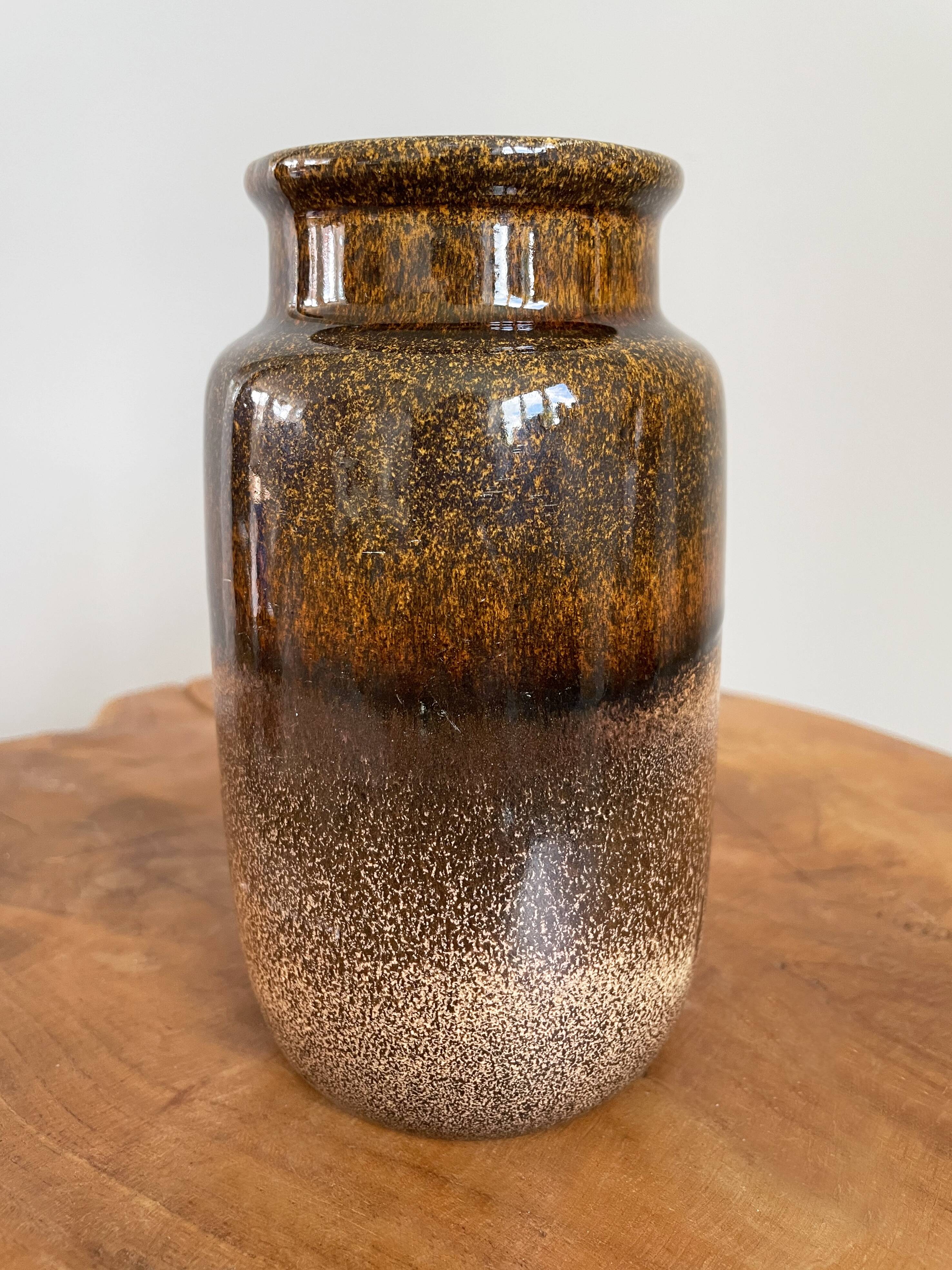 Vase brun, Scheurich 231-15 , poterie d’art ouest-allemande (WGP)
