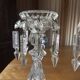 Pair of large Baccarat crystal candlesticks with pendants, a rare choice.