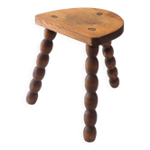 Beaded tripod stool