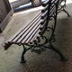Old bench cast iron base and wooden slats