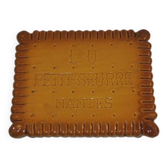 Ceramic trivet advertising petit-beurre Lu / vintage