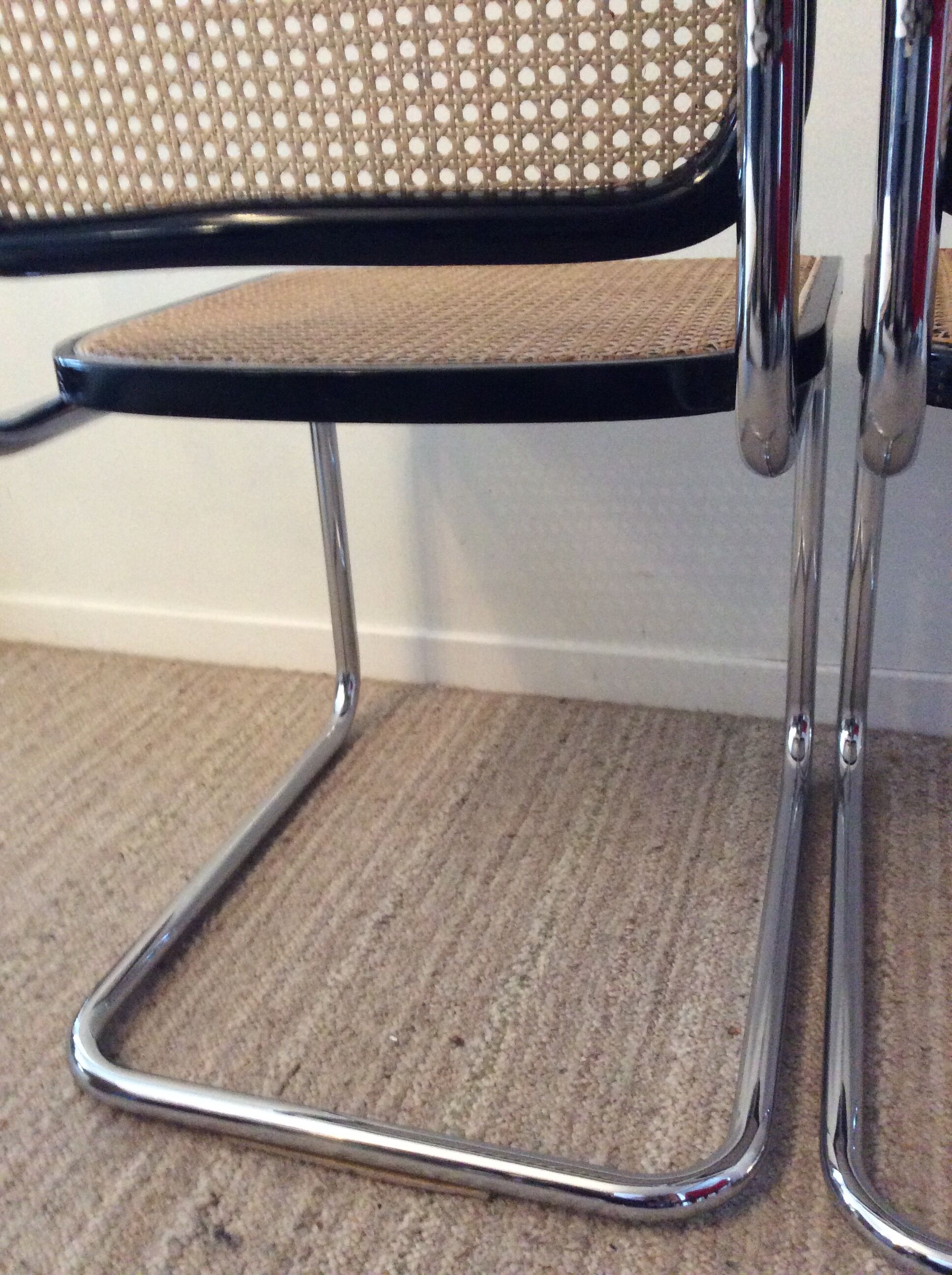 Pair of chairs Marcel Breuer Cesca B32