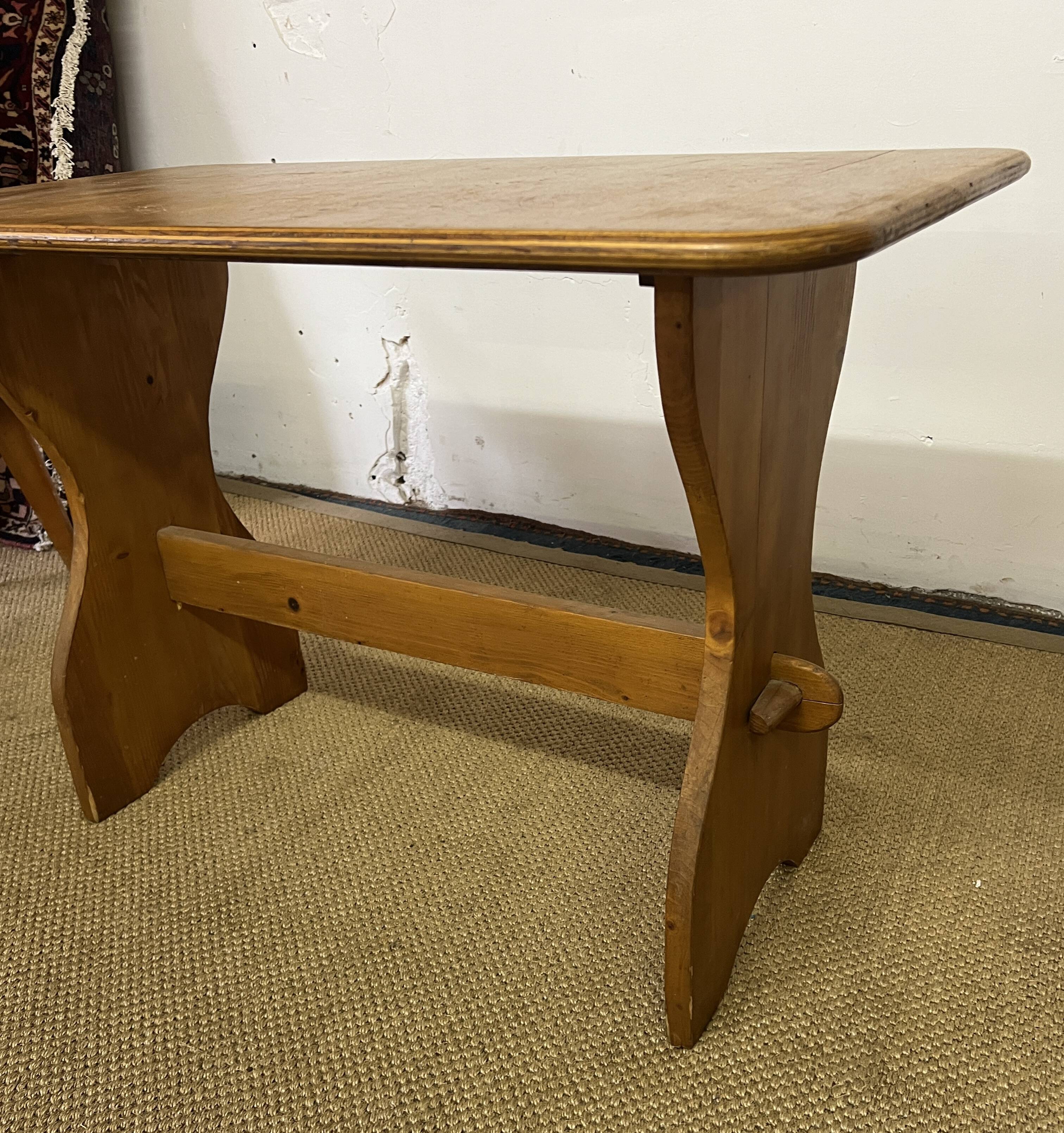 Vintage wooden table and 4 chairs set