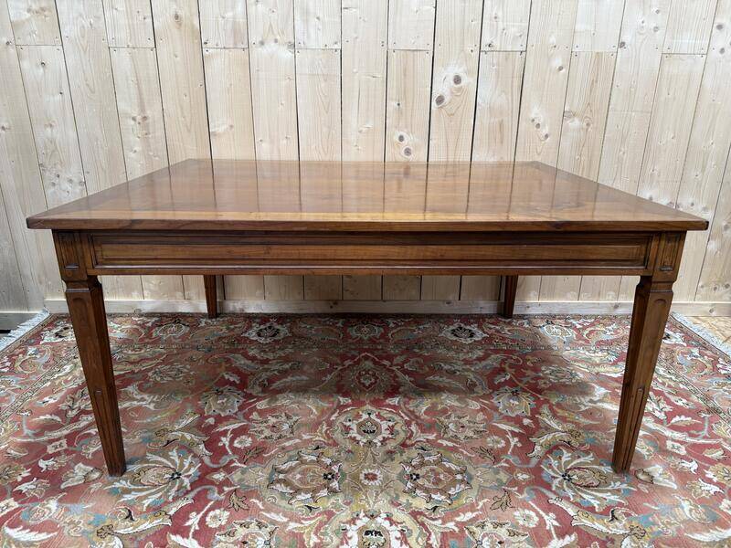 Table de salle à manger en merisier de style Louis XVI
