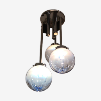 Mazzega pendant light Murano space age glass