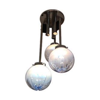 Mazzega pendant light Murano space age glass