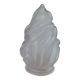 Antique "flame" tulip in frosted glass paste, art deco, 1930s-40s