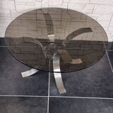 smoked glass coffee table – 1970