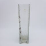 Vase vintage en verre texturé émaillé