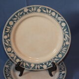 Set 4 Plates - Creil - Montereau Labrador service Warsaw