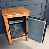 Vintage refrigerator 1930s/1940s, oak wood