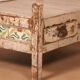 Old Burmese teak trade table original ecru patina