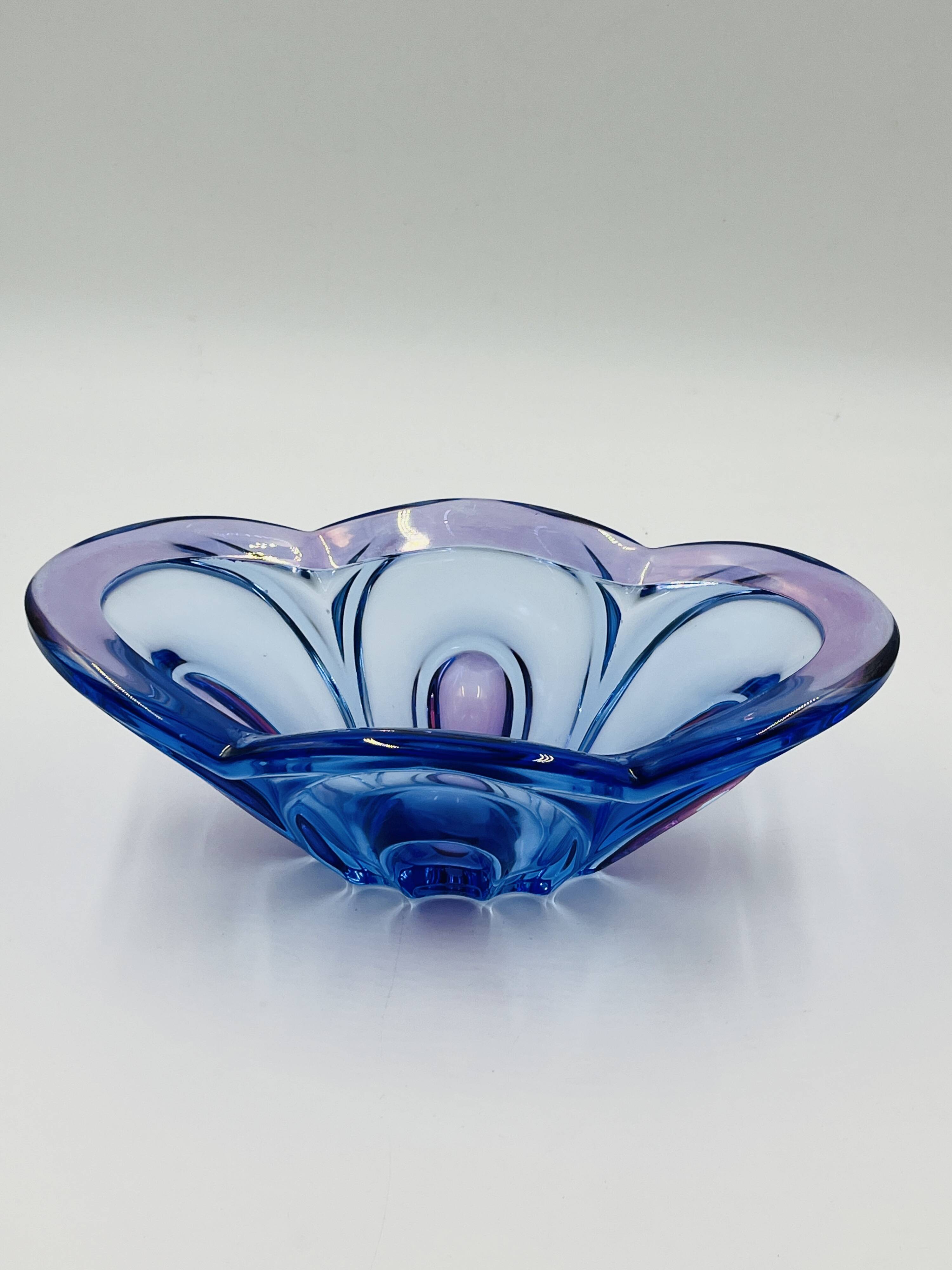 Bohemian glass art cup Chribska
