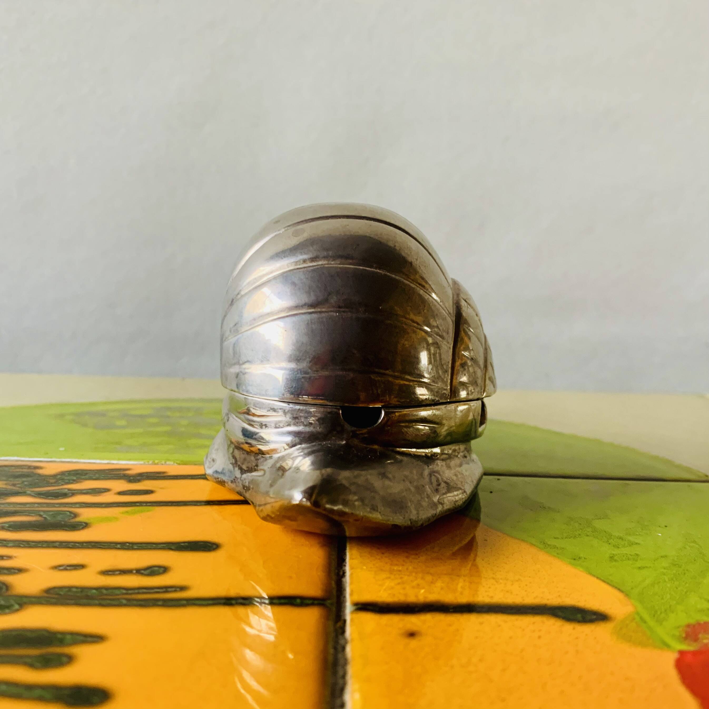 Vintage snail-shaped butter dish - zinc and silver metal - EP Zinc Alloy