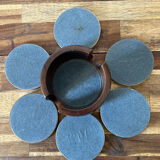 Green agate coasters 80s