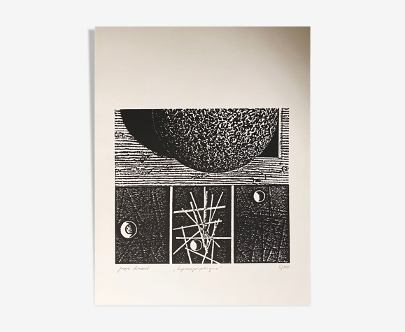 Espace graphique Sérigraphie par Joseph Kadar (1936-2019) Signée au crayon