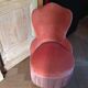 Pink velvet toad chair