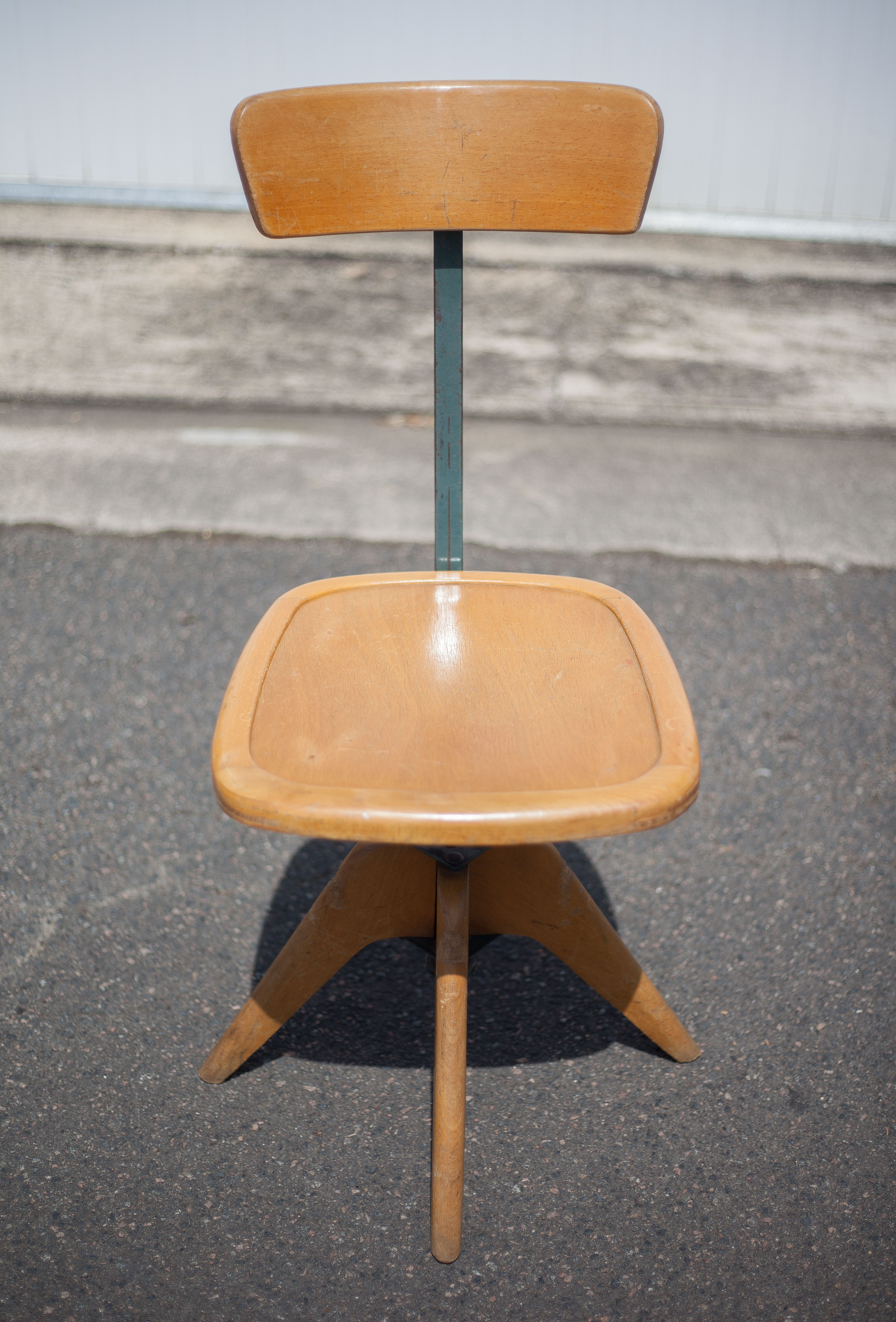 Wood and metal office chair