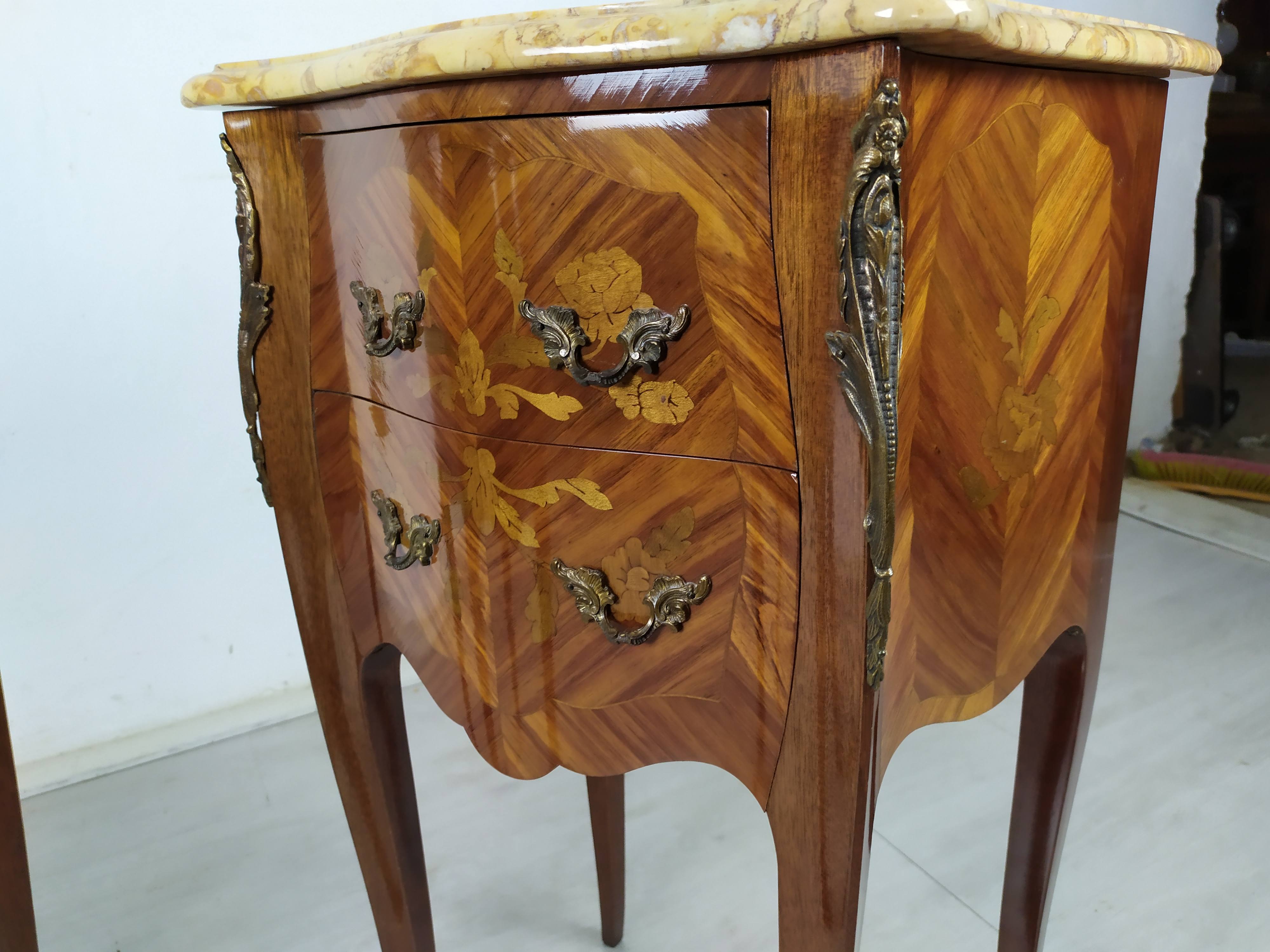 Pair of Louis XV style bedside tables