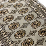 New grey bokhara runner rug - 78x234cm
