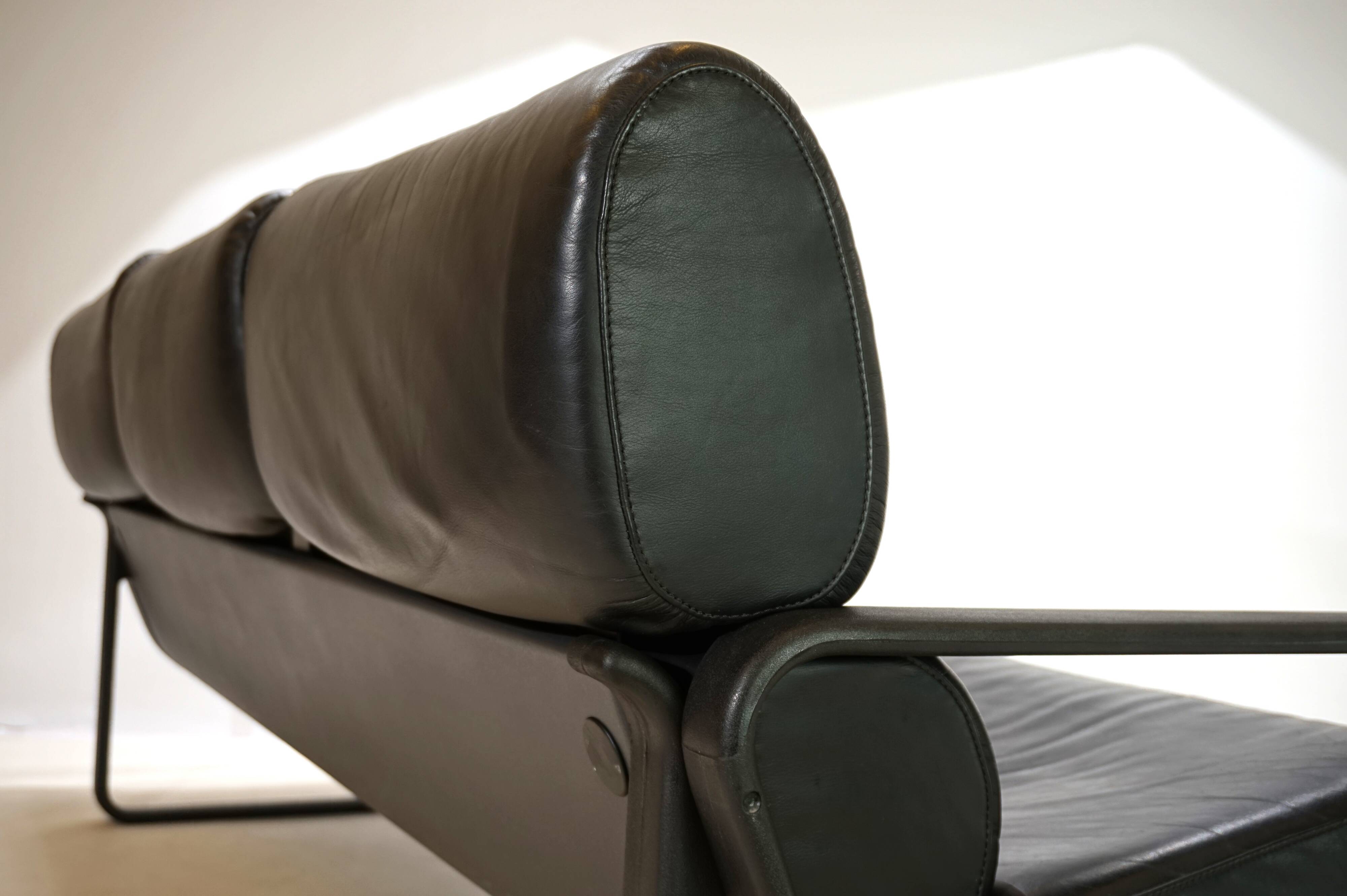 Drabert Lobbytop three-seater leather sofa by Otto Zapf, 1979