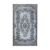 Handmade distressed oriental 1980s 164 cm x 282 cm blue rug