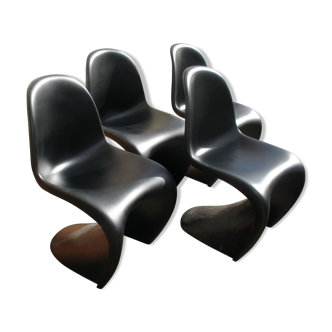 4 chaises "s" de Verner Panton 1960