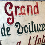 Store sign. Children's cars. Vintage signs. Around 1940/1950s.