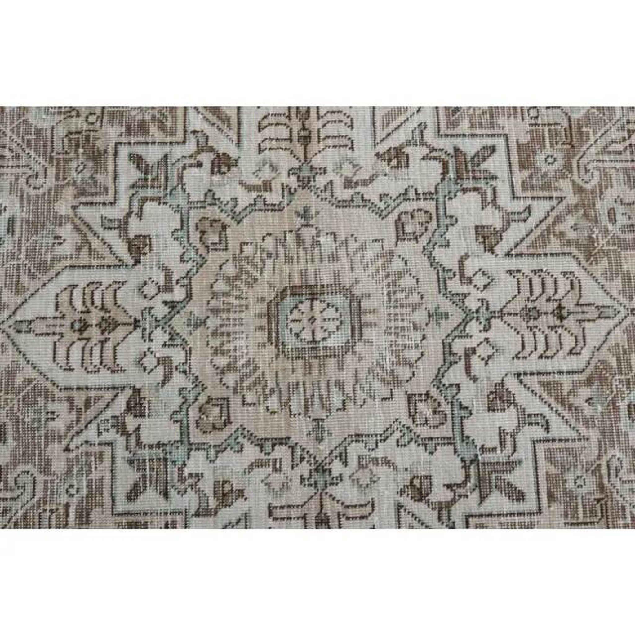 1970s Vintage Persian Handmade Wool Cotton Brown Area Rug 281x370
