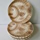 Set of 6 flat plates, fish shape, Sarreguemines France