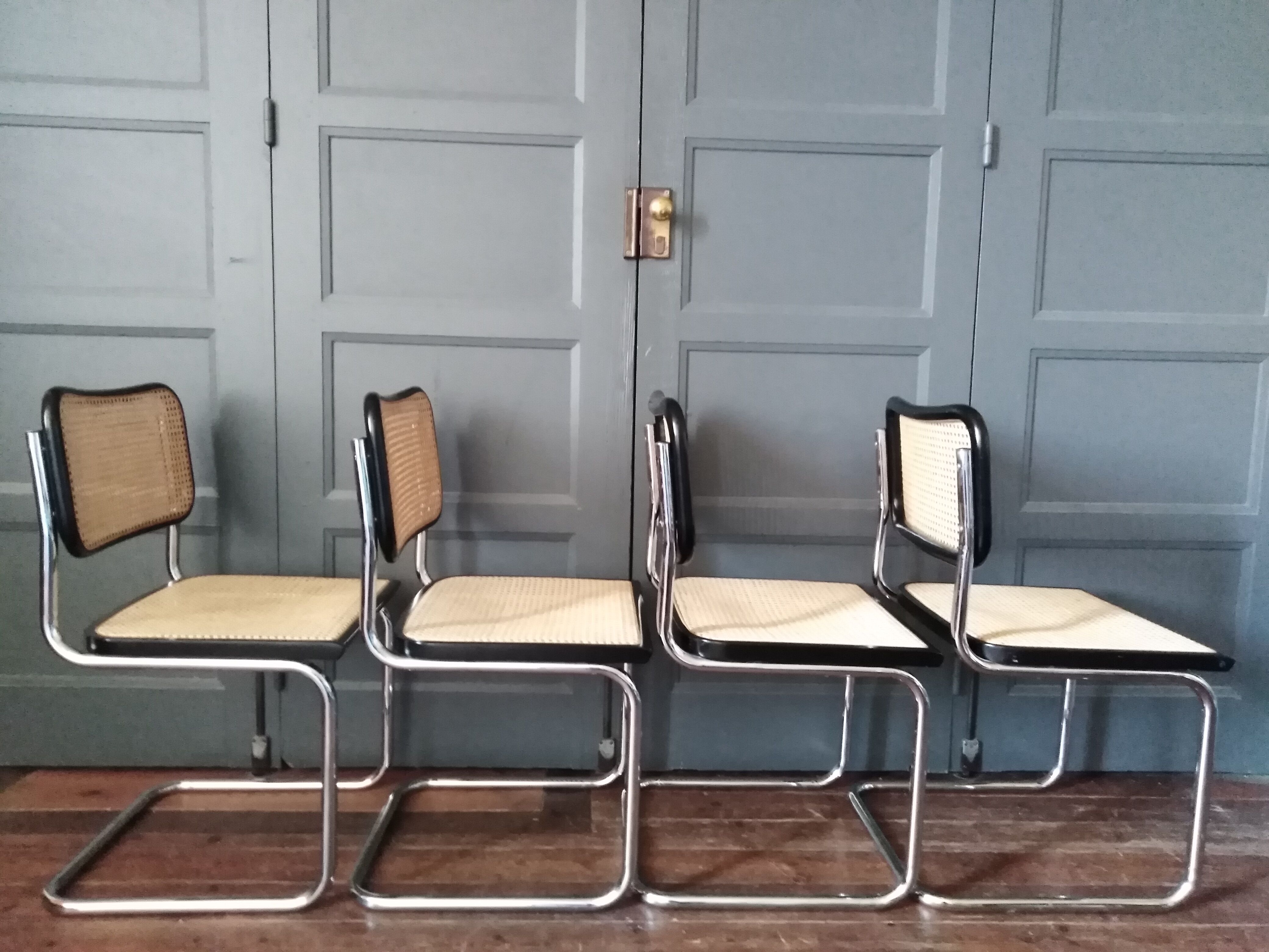 4 chairs Marcel Breuer B32 Cesca 1970