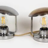Bauhaus Style Chrome Table Lamps from Napako, 1940s, Set of 2