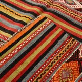 6x8 Red Blue Striped Vintage Kilim Rug  173x243Cm SK 33439