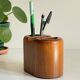Vintage Teak Pencil Holder
