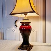 Antique 19th Century Chinese "Oxblood" Lamp Mounted on Bronze - Style