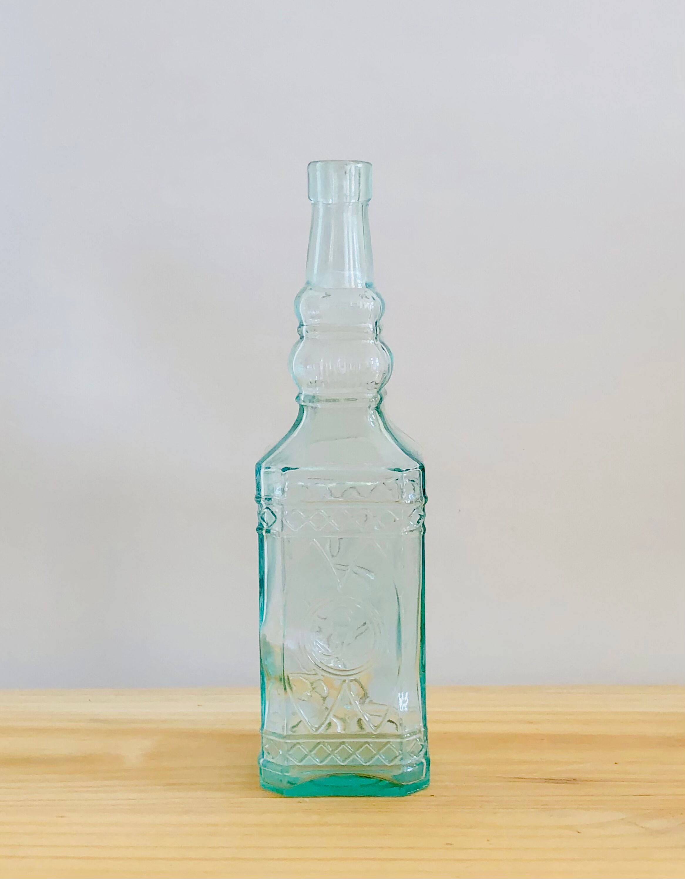 Vintage octopus glass decanter bottle