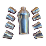 Shaker and 8 silver St Médard cups
