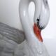 cache pot en céramique en forme de cygne