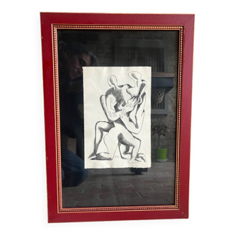 Eau forte encadrée Ossip Zadkine signée numérotée 188/200