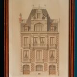Lithograph board architecture ordinary brick
