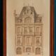 Lithograph board architecture ordinary brick