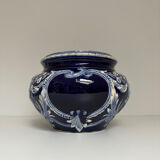 Vase - Cachepot in baroque earthenware from Saint Clément, 19th century